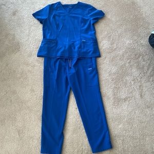 Royal Blue Jaanuu Scrub Set